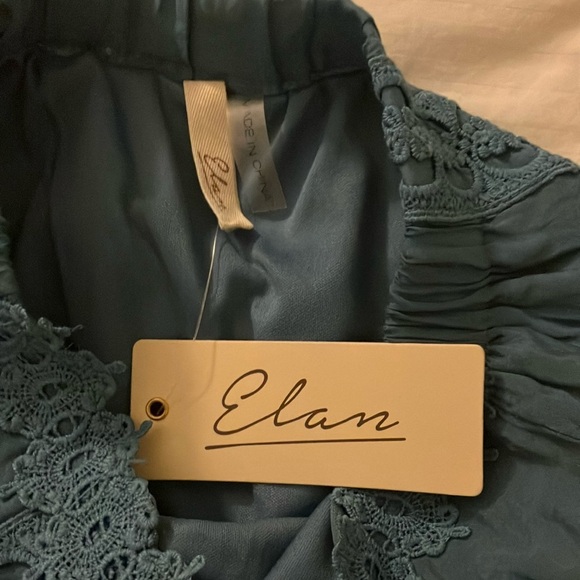 NWT Elan XS Blue Mini Skirt Tiered Ruffled Casual - Picture 2 of 11